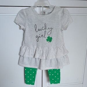 Carter's Heather Gray and Green Outfit